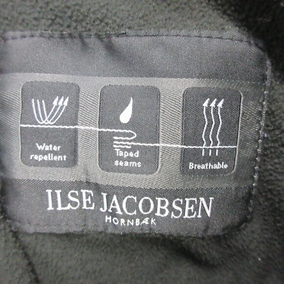 Ilse Jacobsen Women's Slim Fit Long Softshell Raincoat 40 Ivory Waterproof 776 - Picture 4 of 11